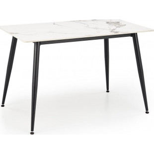 Stół glamour Emilio 120x70 biały marmur - Halmar | Kup teraz!