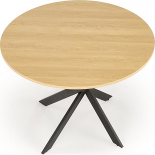 Stół okrągły loft Edgar 100cm Halmar - Dąb Złoty/Czarny