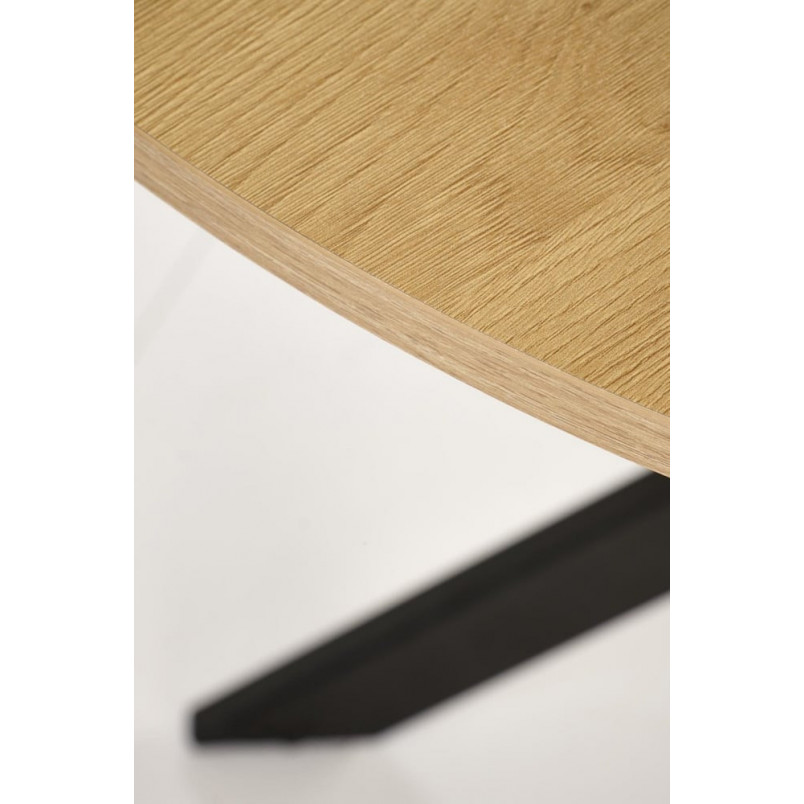 Stół okrągły loft Edgar 100cm Halmar - Dąb Złoty/Czarny