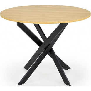Stół okrągły loft Edgar 100cm Halmar - Dąb Złoty/Czarny