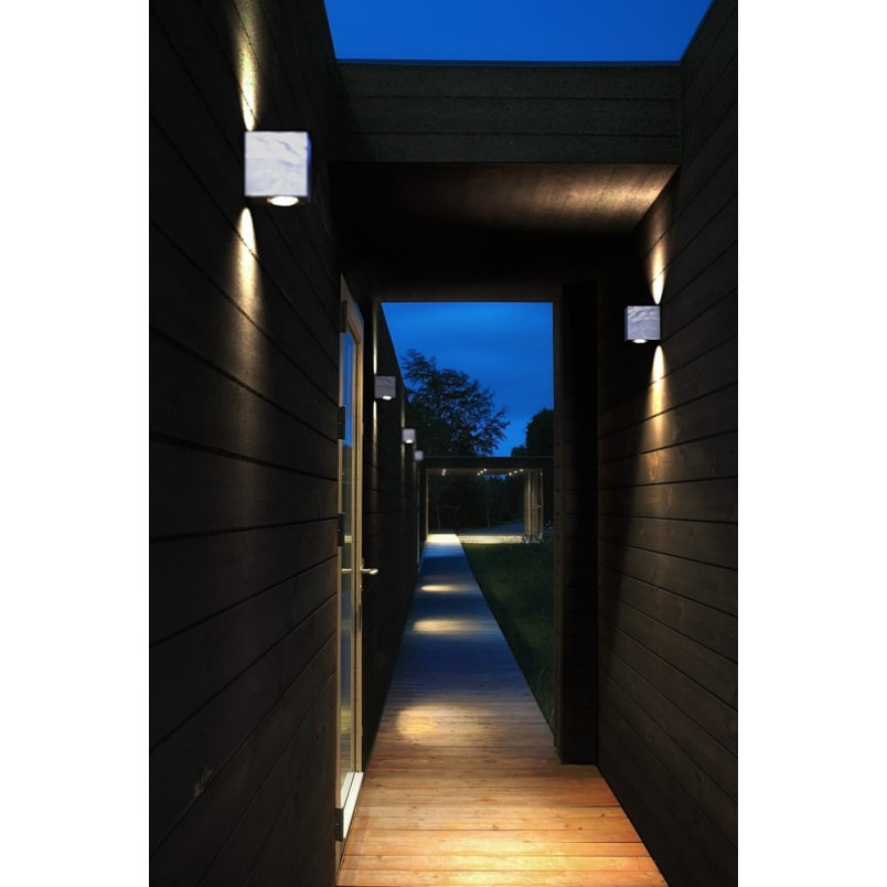 Kinkiet zewnętrzny Nordlux Canto Kubi 2 - Srebrny, LED, IP44