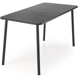 Stół metalowy prostokątny Bosco 140x70cm czarny - Halmar