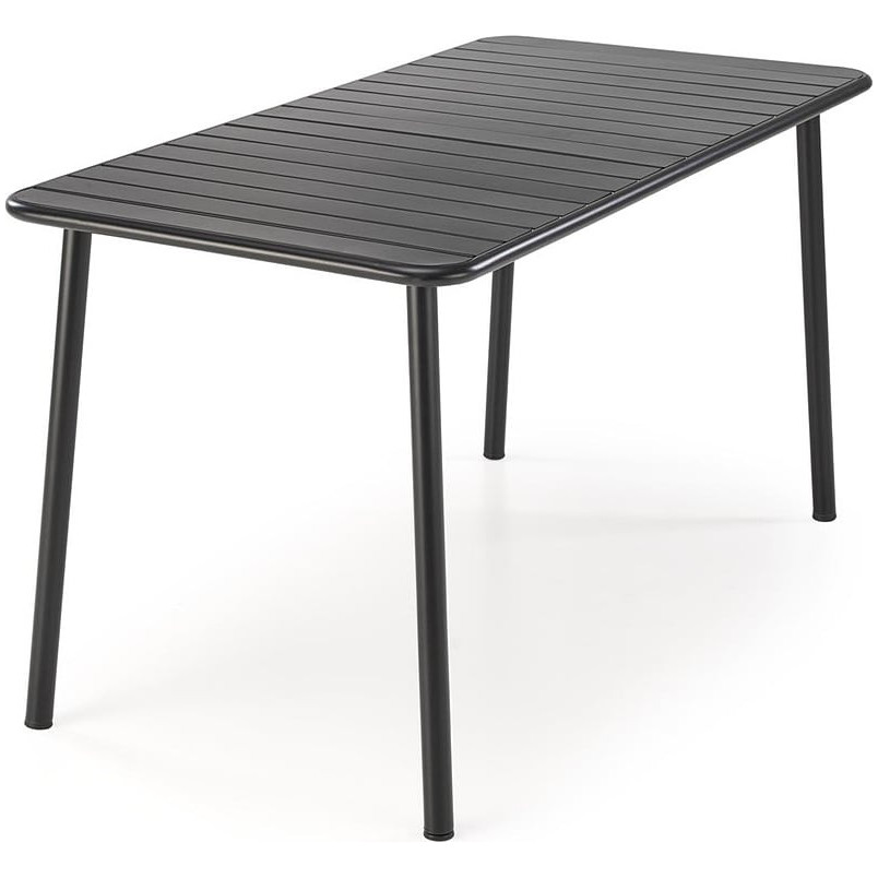 Stół metalowy prostokątny Bosco 140x70cm czarny - Halmar