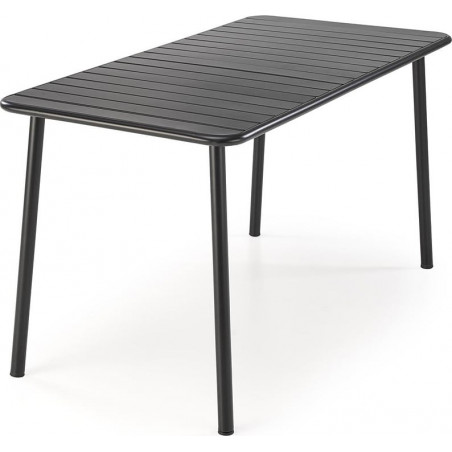Stół metalowy prostokątny Bosco 140x70cm czarny - Halmar