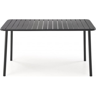Stół metalowy prostokątny Bosco 140x70cm czarny - Halmar