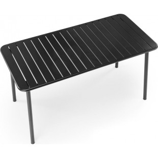 Stół metalowy prostokątny Bosco 140x70cm czarny - Halmar