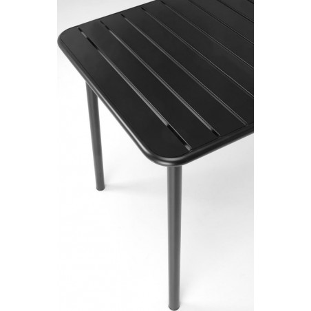 Stół metalowy prostokątny Bosco 140x70cm czarny - Halmar