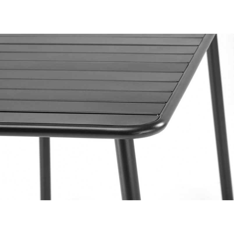 Stół metalowy prostokątny Bosco 140x70cm czarny - Halmar