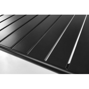 Stół metalowy prostokątny Bosco 140x70cm czarny - Halmar