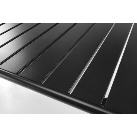 Stół metalowy prostokątny Bosco 140x70cm czarny - Halmar