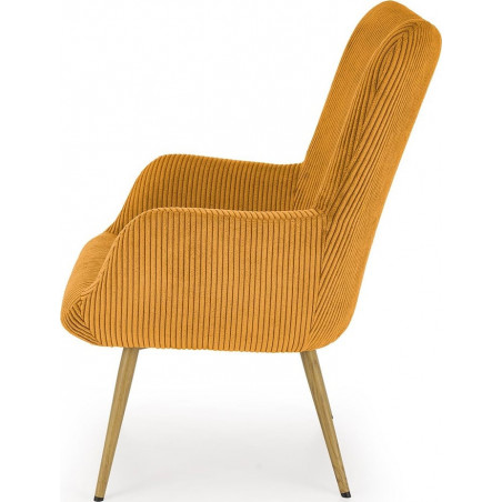 Fotel uszak Amaro Halmar | Musztardowy | Komfortowy Design