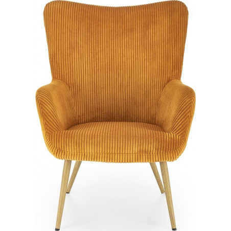 Fotel uszak Amaro Halmar | Musztardowy | Komfortowy Design