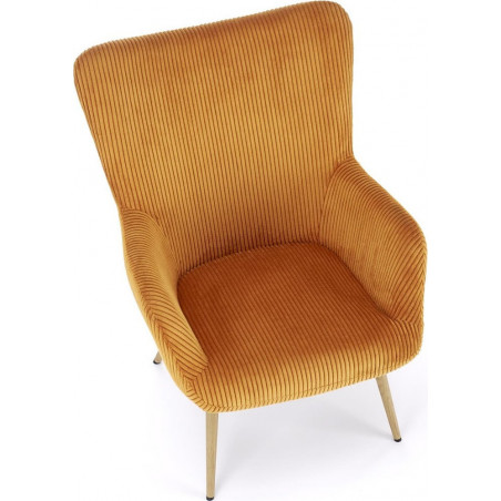 Fotel uszak Amaro Halmar | Musztardowy | Komfortowy Design