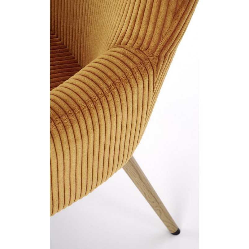 Fotel uszak Amaro Halmar | Musztardowy | Komfortowy Design
