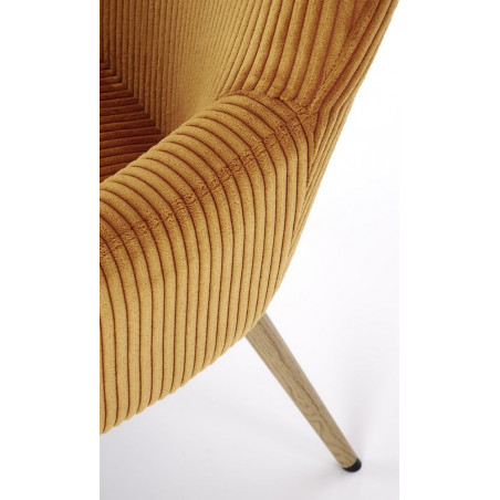 Fotel uszak Amaro Halmar | Musztardowy | Komfortowy Design