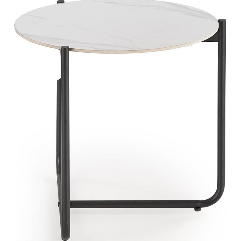 Stolik boczny Acuna Halmar | Biały marmur, 50cm