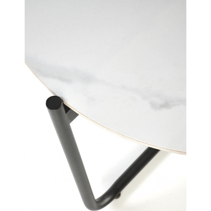 Stolik boczny Acuna Halmar | Biały marmur, 50cm