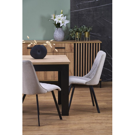 Stół rozkładany Bagio 120-160cm Halmar | Dąb Artisan / Czarny