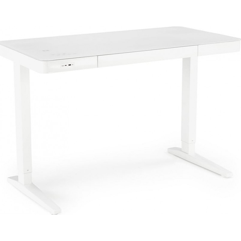 Biurko Halmar B52: Regulacja wysokości, USB, Białe 120x60
