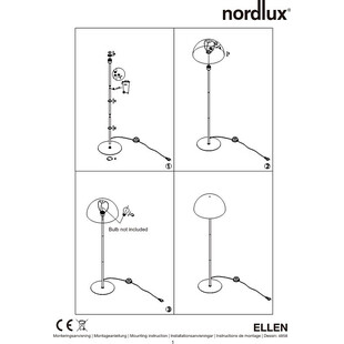 Lampa podłogowa skandynawska Ellen biała Nordlux | Kup teraz