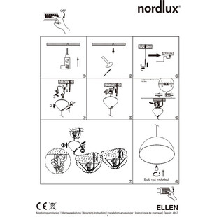 Lampa wisząca Ellen biała Nordlux | Skandynawski design