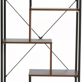 Regał loft Signal 75x35x132 - orzech/czarny | Meble Signal