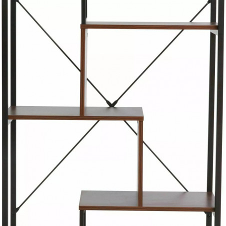 Regał loft Signal 75x35x132 - orzech/czarny | Meble Signal