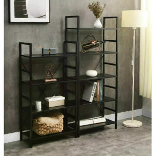 Regał loft na nóżkach Loft R5 60x30x115cm czarny Signal