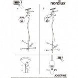Lampa Wisząca Industrialna Josefine | Nordlux | Czarny Mat / Mosiądz