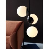 Lampa wisząca Nordlux Lilly | Szklane kule, czarno-biała