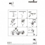Lampa wisząca Nordlux Lilly | Szklane kule, czarno-biała