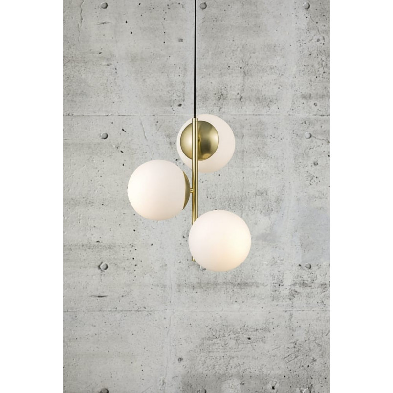 Lampa wisząca Lilly - szklane kule, mosiądz, Nordlux | Sklep