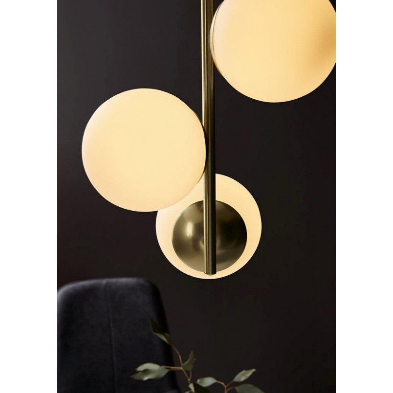 Lampa wisząca Lilly - szklane kule, mosiądz, Nordlux | Sklep