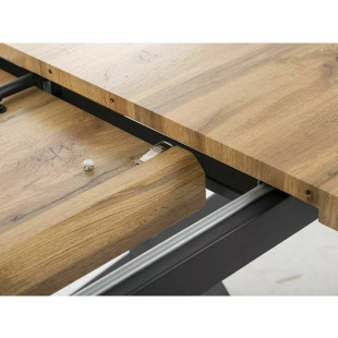 Stół rozkładany loft Xaviero Signal | 160-240x90cm | Czarny mat