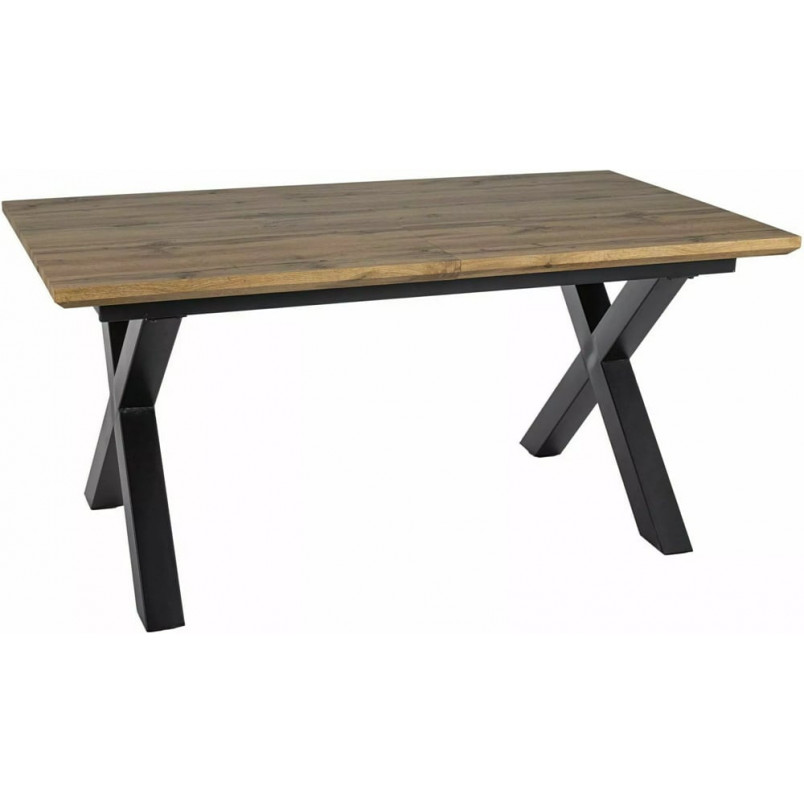 Stół rozkładany loft Xaviero Signal | 160-240x90cm | Czarny mat