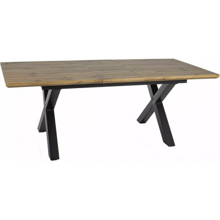 Stół rozkładany loft Xaviero Signal | 160-240x90cm | Czarny mat