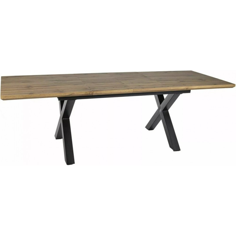 Stół rozkładany loft Xaviero Signal | 160-240x90cm | Czarny mat