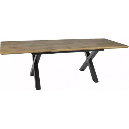 Stół rozkładany loft Xaviero Signal | 160-240x90cm | Czarny mat