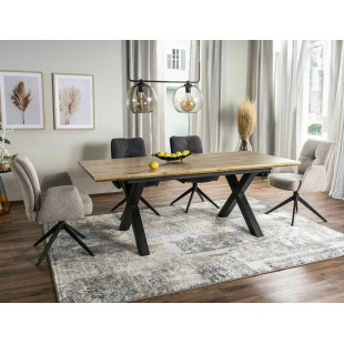 Stół rozkładany loft Xaviero Signal | 160-240x90cm | Czarny mat