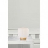 Lampa stołowa Milford Nordlux - szkło, drewno, styl Skandynawski
