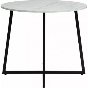 Stół okrągły Luna 90cm biały/czarny Signal - Elegancki design