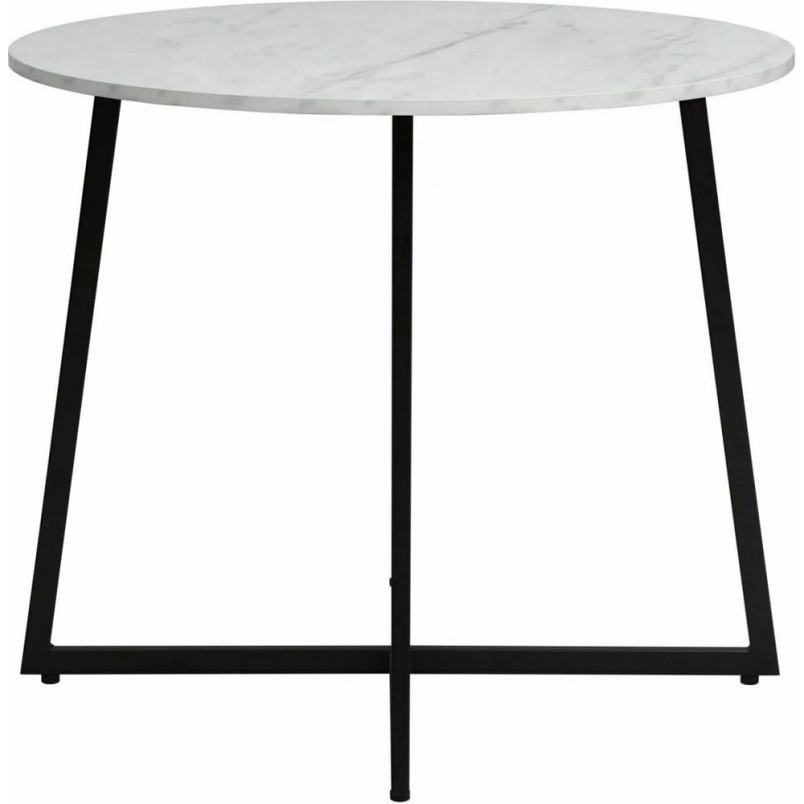Stół okrągły Luna 90cm biały/czarny Signal - Elegancki design