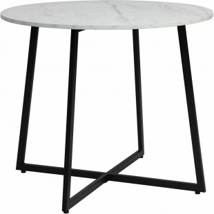 Stół okrągły Luna 90cm biały/czarny Signal - Elegancki design