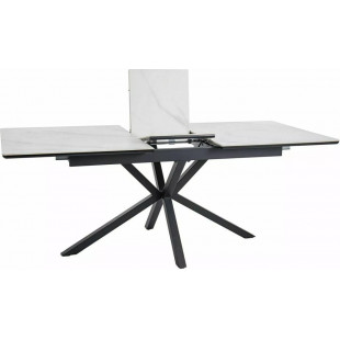 Stół rozkładany Signal Logan: Biały marmur, 160-200x90cm - Kup Teraz!
