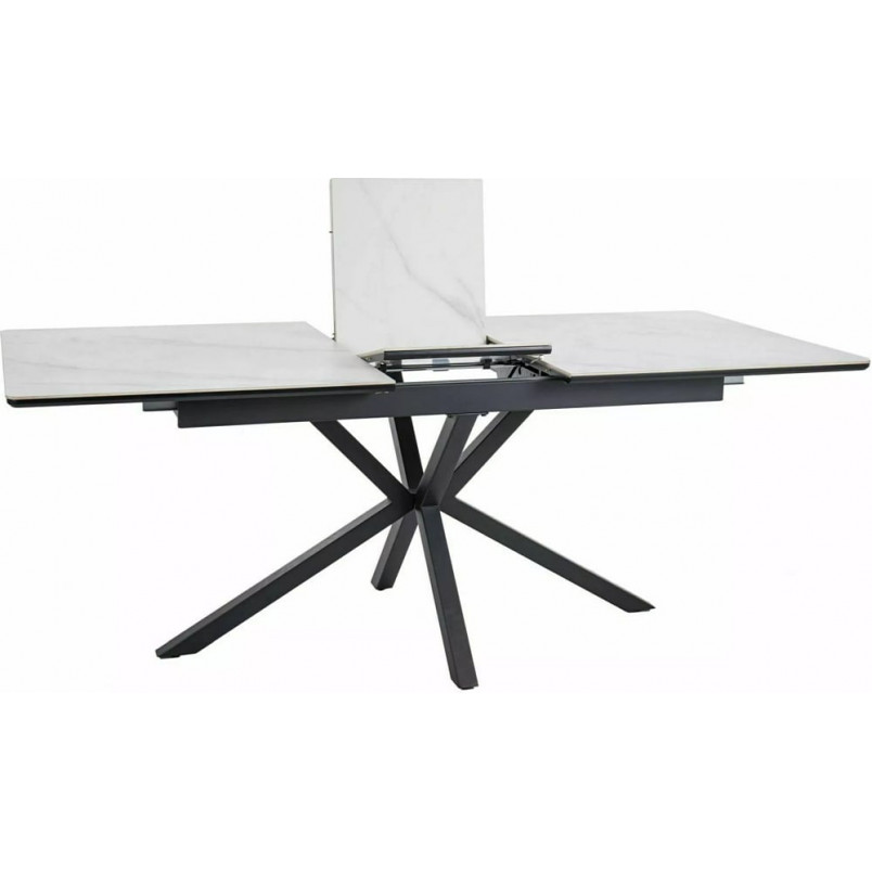 Stół rozkładany Signal Logan: Biały marmur, 160-200x90cm - Kup Teraz!