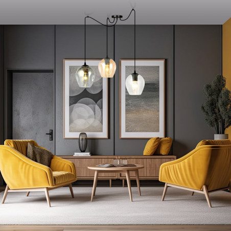 Lampa Wisząca Szklana "Pająk" Level III | Emibig