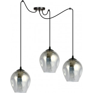 Lampa Wisząca Emibig "Pająk" - Szklana, Grafito-Czarna | Level III