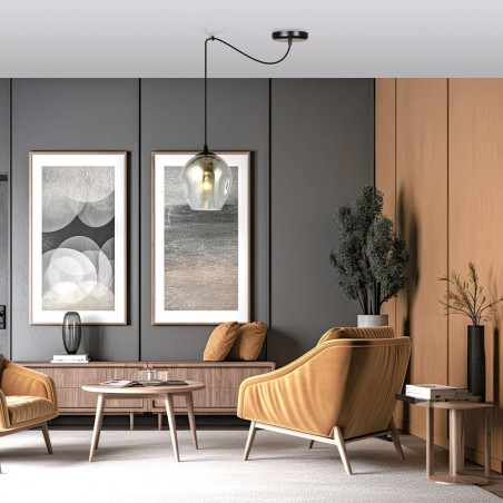 Lampa wisząca szklana "Pająk" Emibig - Nowoczesny design