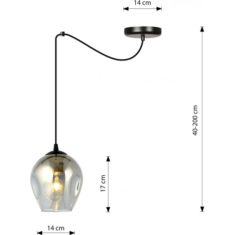 Lampa wisząca szklana "Pająk" Emibig - Nowoczesny design