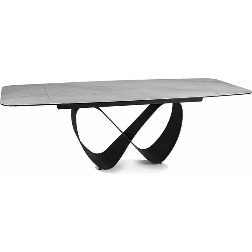 Stół rozkładany Infinity Signal | Biały/Czarny | 160x95cm